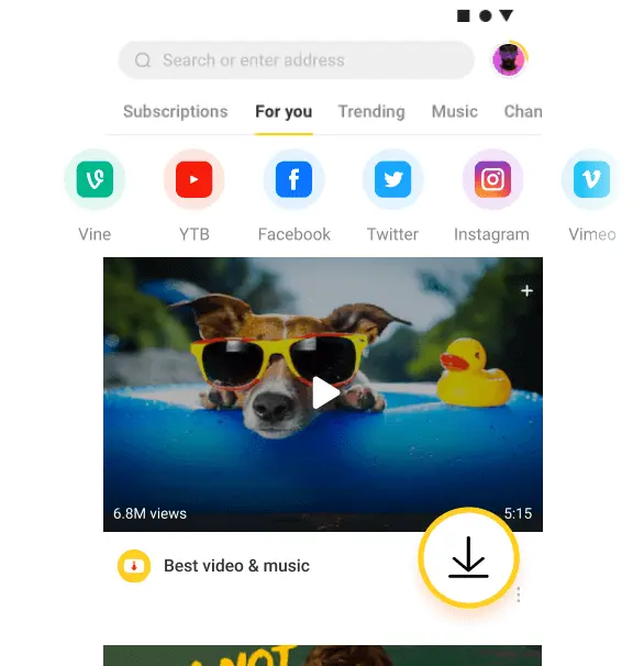 Open and use snaptube app